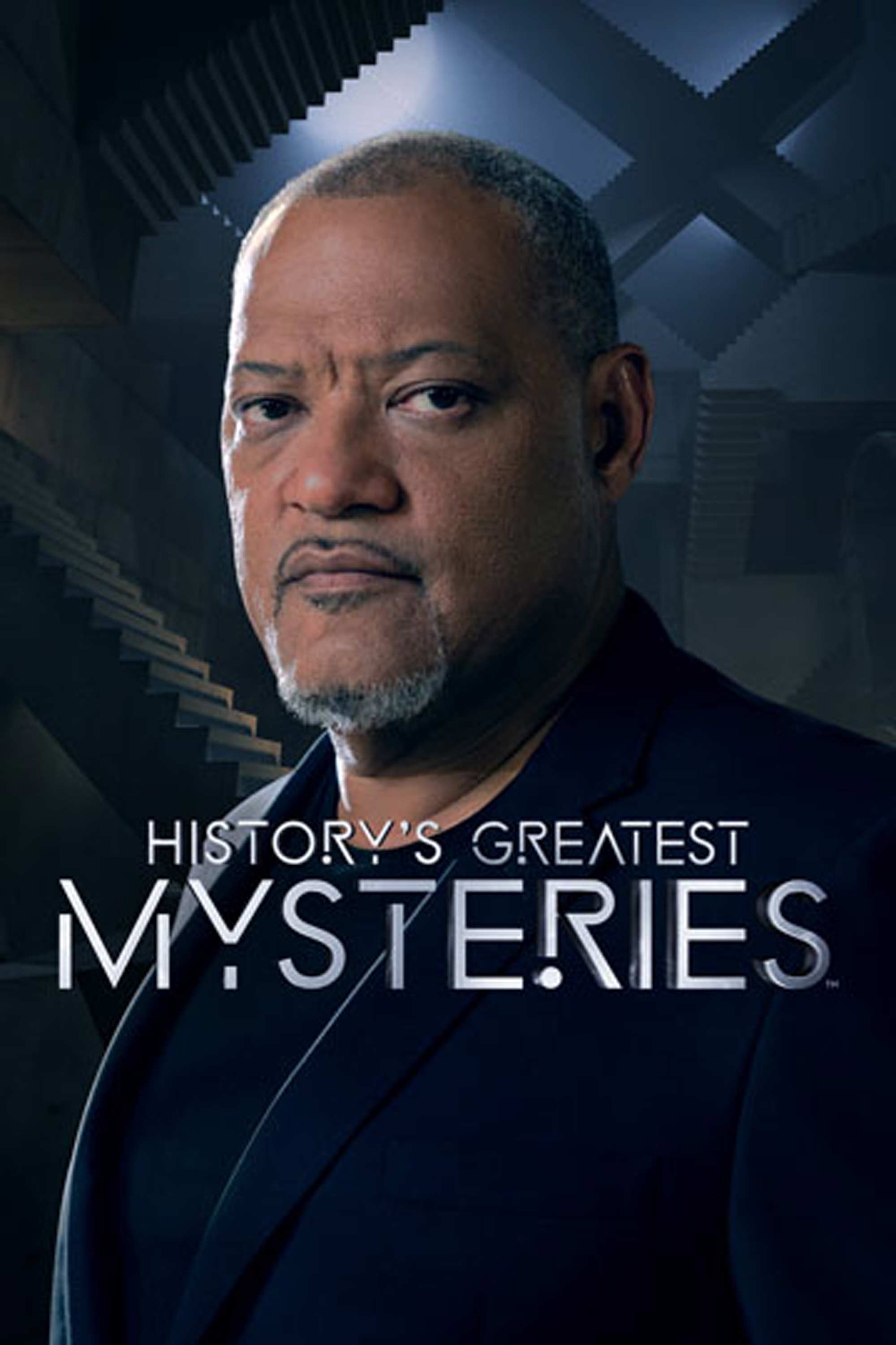 History's Greatest Mysteries: Laurence Fishburne wearing a dark suit.