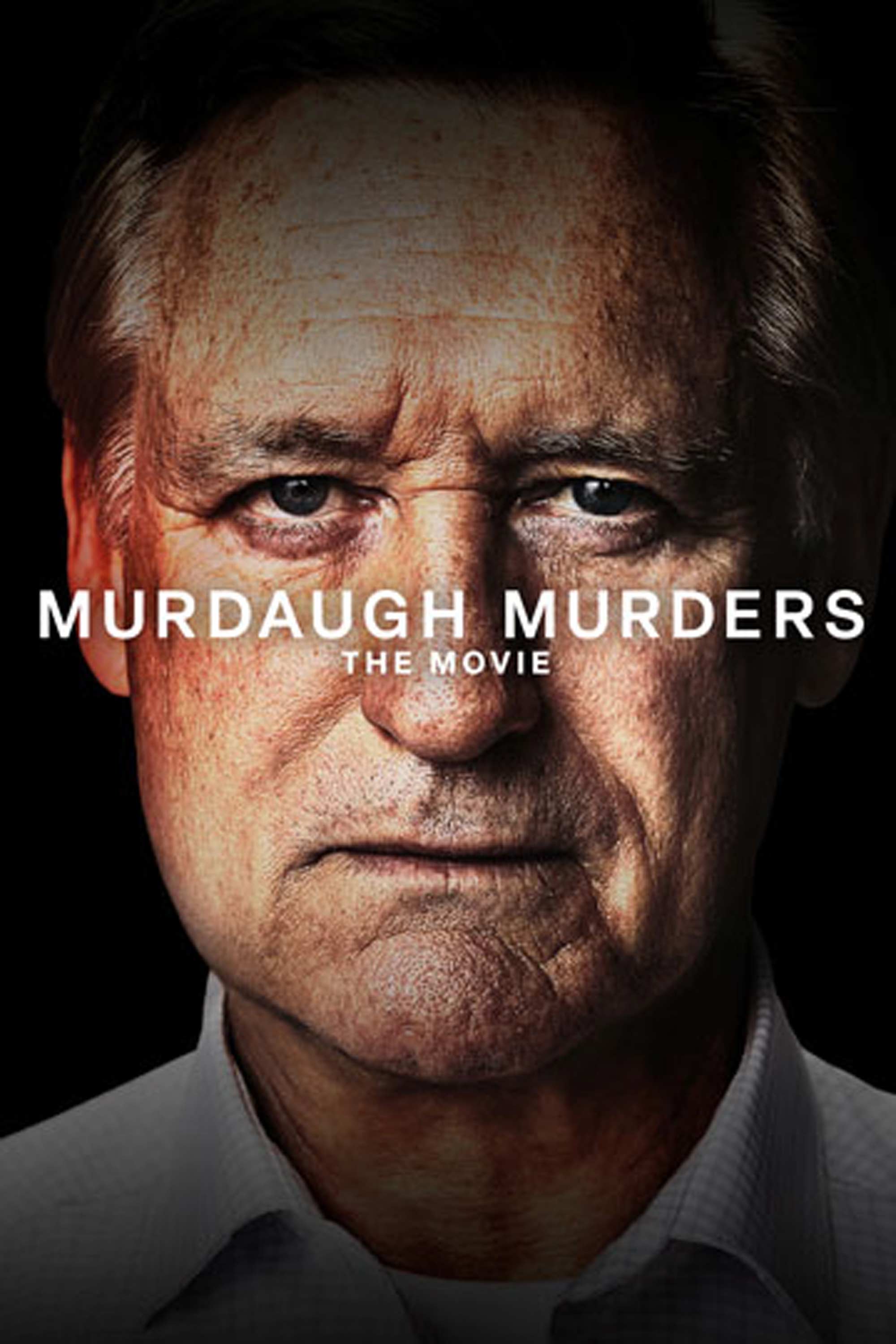 Murdaugh Murders The Movie: close portrait of Bill Pullman as Alex Murdaugh staring forward with a grim expression.