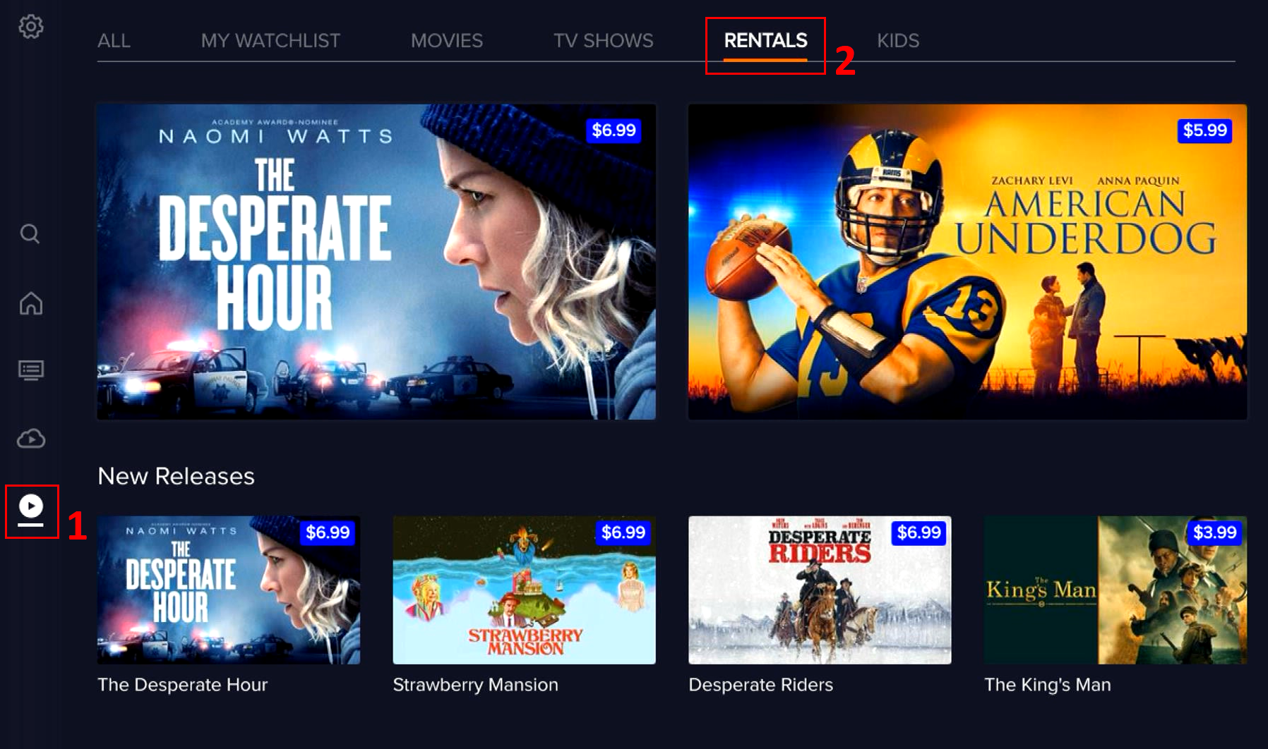 movie streaming rental