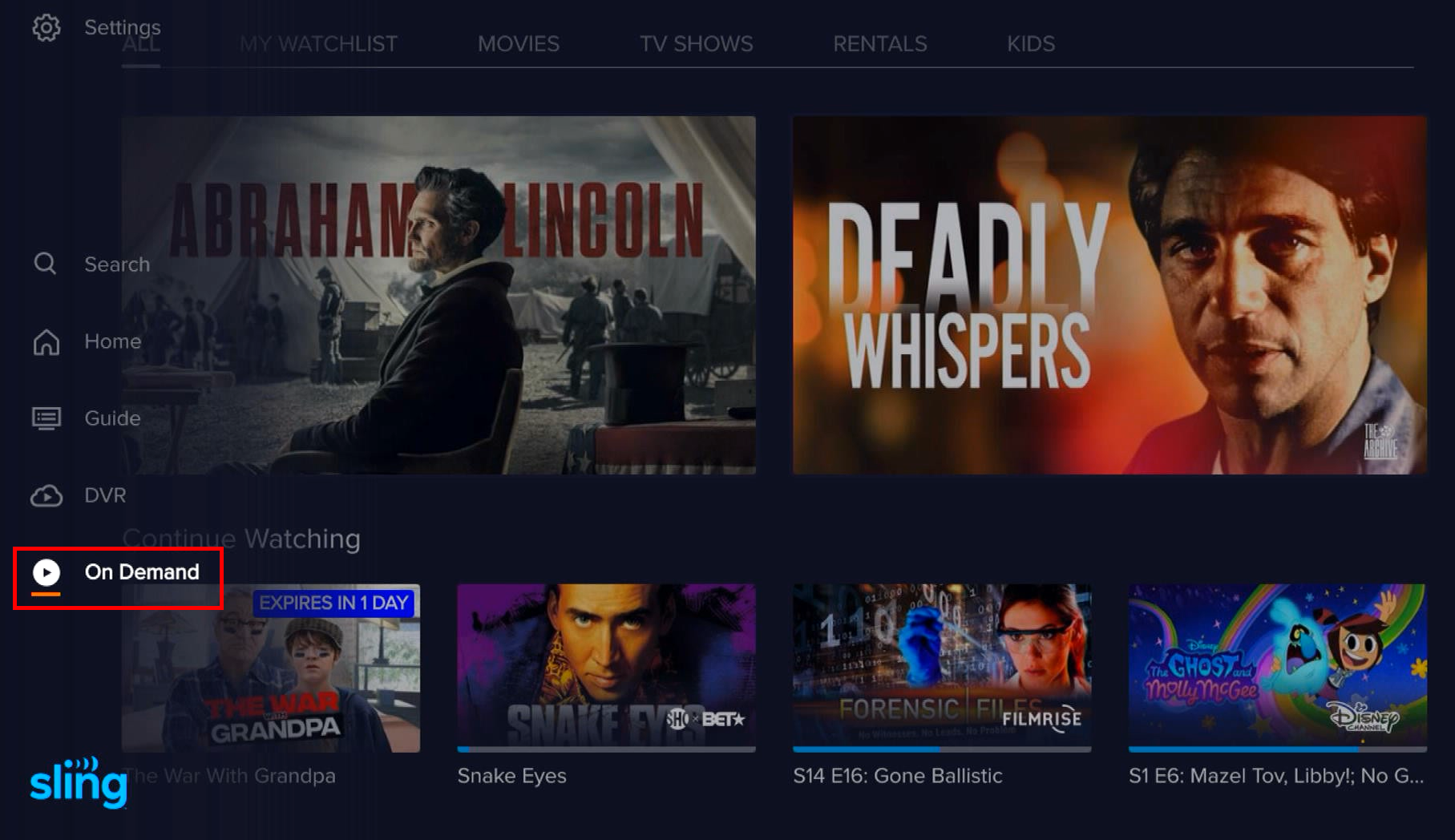Watch On-Demand and Catch-Up TV Content Sling TV Help