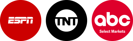 ESPN, TNT, ABC logos where to watch NHL Playoffs on Sling