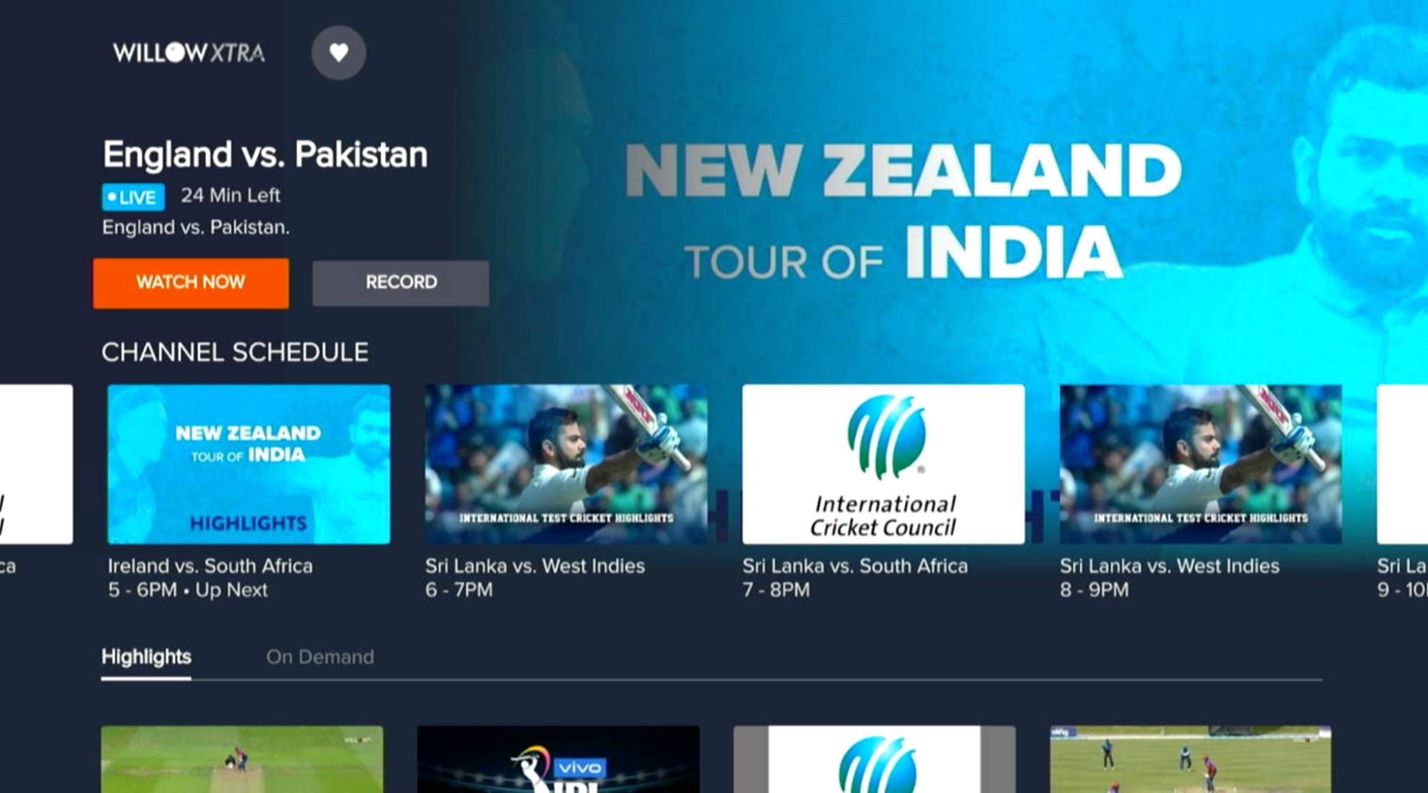 Watch Cricket Highlights on Sling