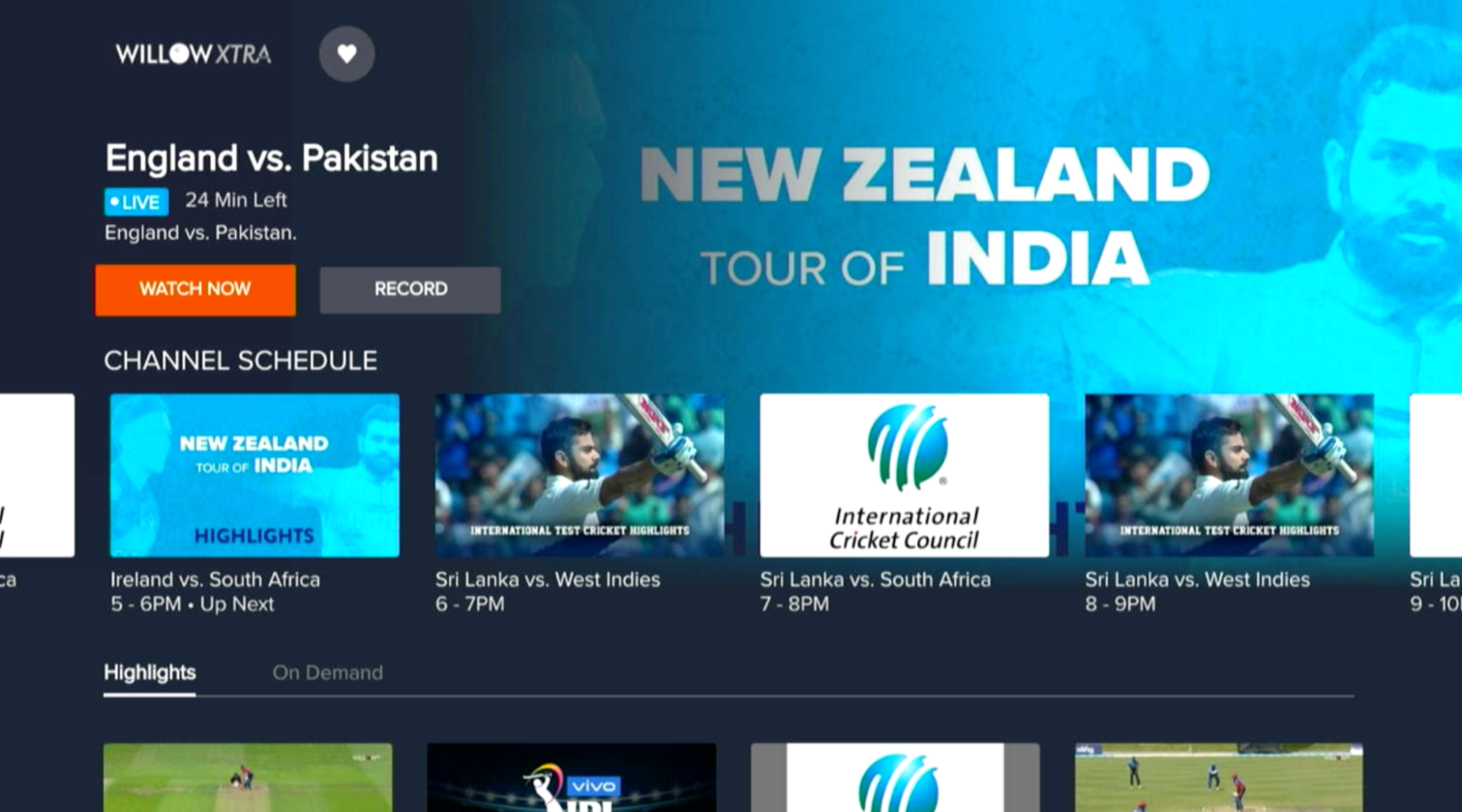 live cricket on sling tv