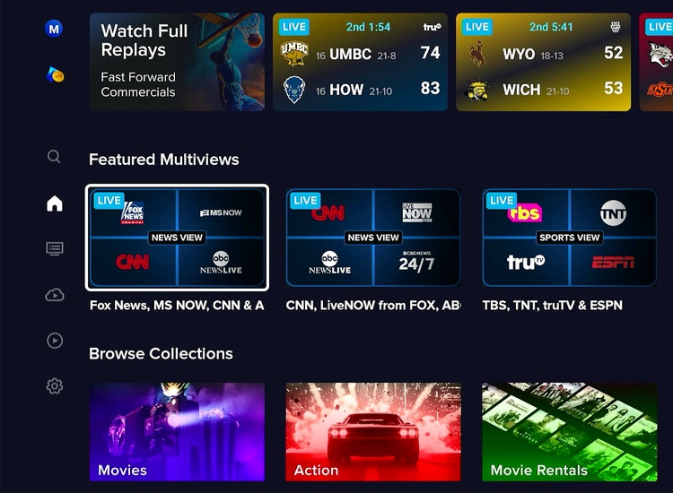 An image of the Sling UI with the Multiview feature.