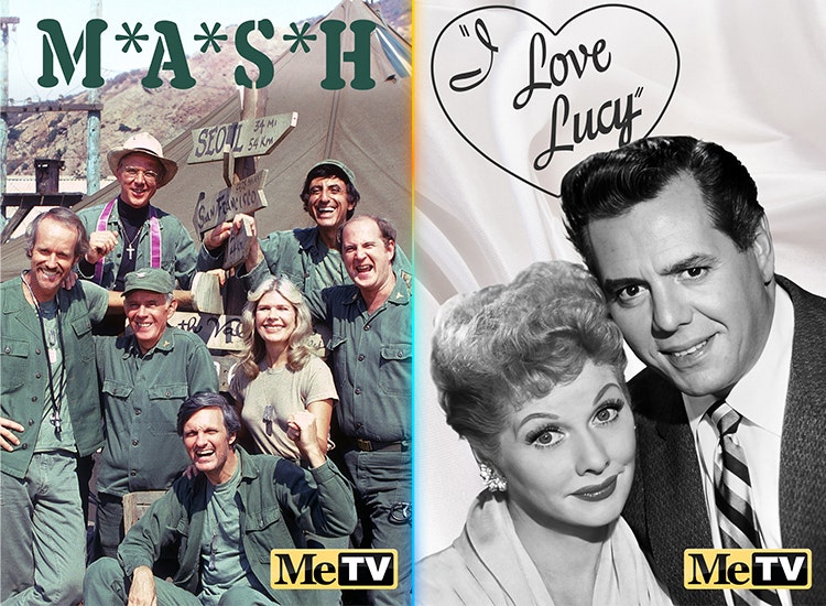 Key art for I Love Lucy and MASH on MeTV