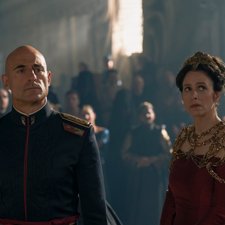 Mark Strong and Jodhi May in a scene from 'Dune: Prophecy' on HBO and Max.
