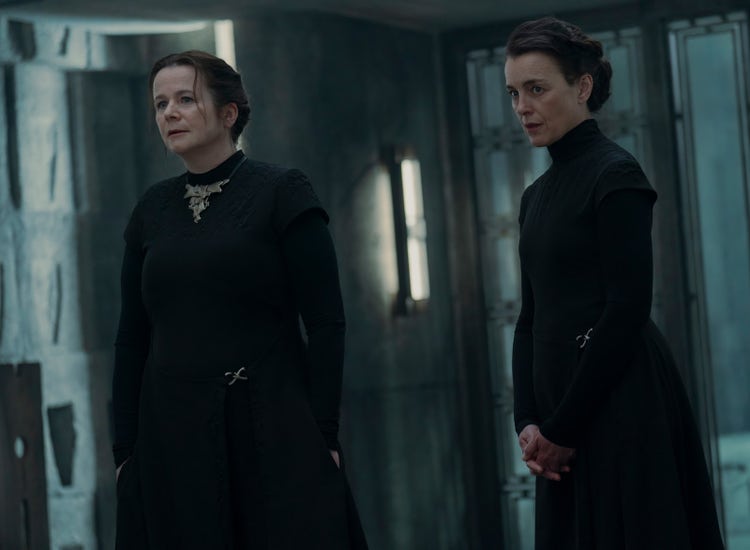 Emily Blunt and Olivia Williams in a scene from Dune: Prophecy on Max and HBO