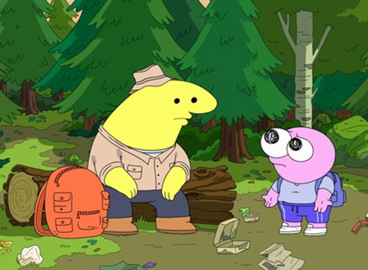 A scene from 'Smiling Friends' on Adult Swim