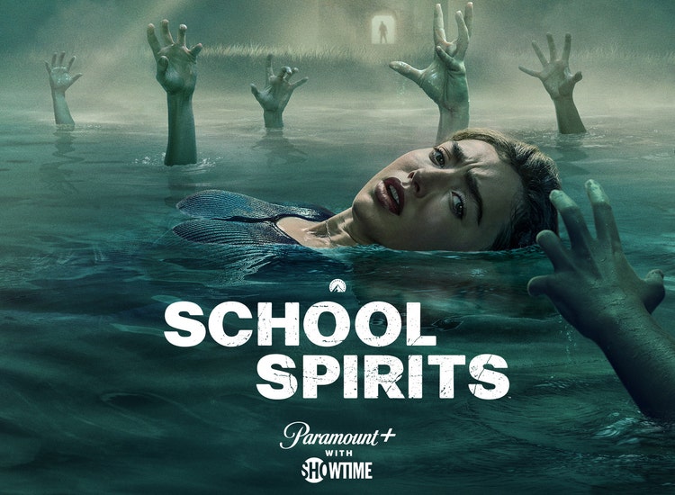 Key art for 'School Spirits' season 2 on Paramount+ with SHOWTIME.