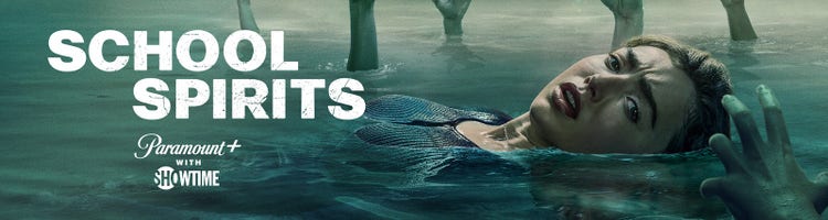 Key art for 'School Spirits' season 2 on Paramount+ with SHOWTIME.