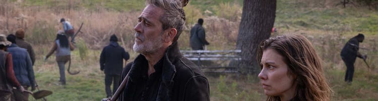 Negan (Jeffrey Dean Morgan) and Maggie (Lauren Cohan) in a scene from 'The Walking Dead: Dead City' season 3 on AMC.