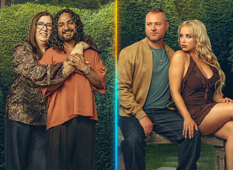 Art for '90 Day: The Last Resort' season 3 on TLC with Jenny and Sumit, and Russ and Paola.