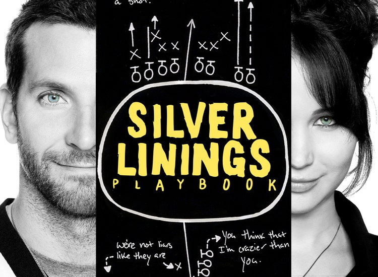Jennifer Lawrence and Bradley Cooper in the Silver Linings Playbook movie poster
