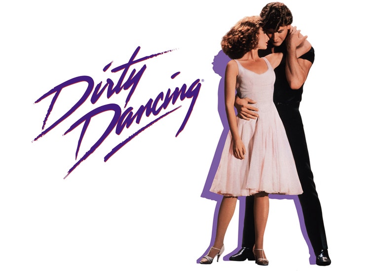 Patrick Swayze and Jennifer Grey iconic dance pose from Dirty Dancing movie poster
