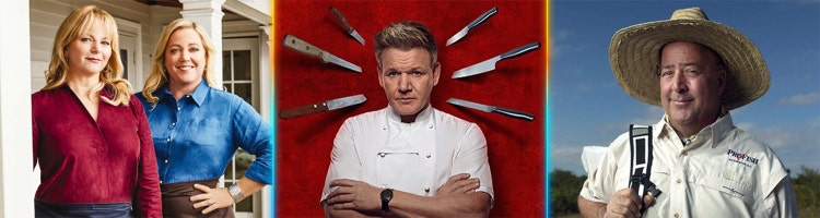 Art for 'Cook's Country' 'Hell's Kitchen' and 'Bizarre Foods'