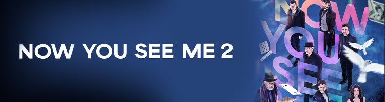 The cast of Now You See Me 2 with stars Jesse Eisenberg, Daniel Radcliffe, Mark Ruffalo, Woody Harrelson, Dave Franco, Lizzy Caplan, and Morgan Freeman.