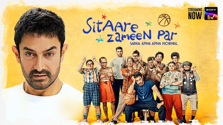 Art for 'Sitaare Zameer Par' featuring star Aamir Khan and the cast.