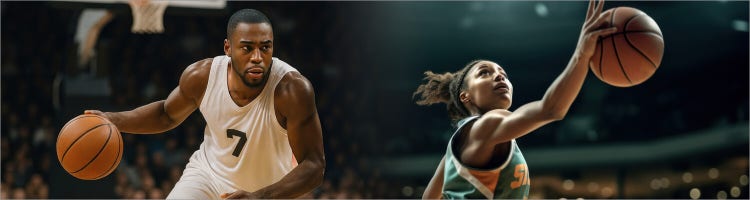 Key art for NCAA Men's basketball with Sling Passes information.