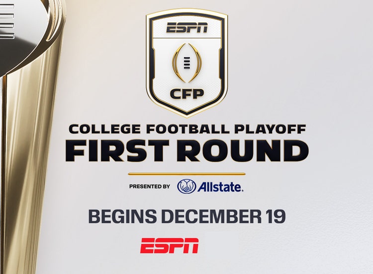 Art for BYU vs. Texas Tech in the Big 12 Championship game on ABC in designated markets with Sling.