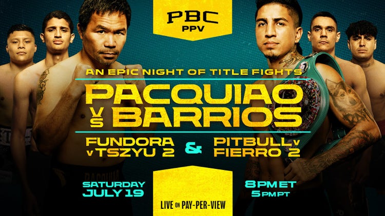 Key Art for Pacquiao-Barrios on PBC PPV.
