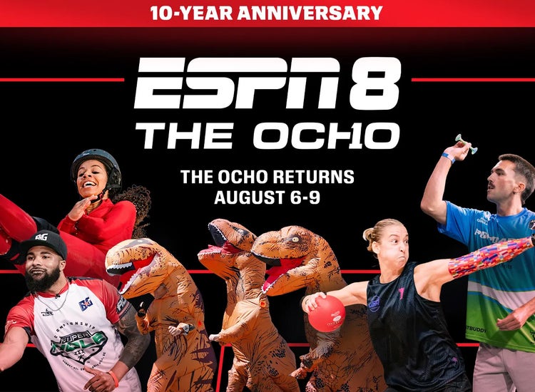 Key art promoting ESPN8: The Ocho on ESPN and ESPN2.