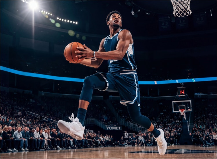 An image of a player dunking the basketball to promote the 2026 NBA Draft on ESPN with Sling.