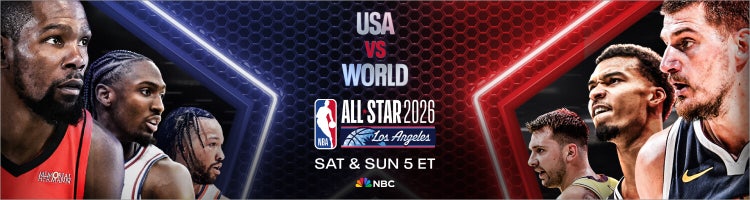 Key art for the 2026 NBA All-Star Weekend on NBC