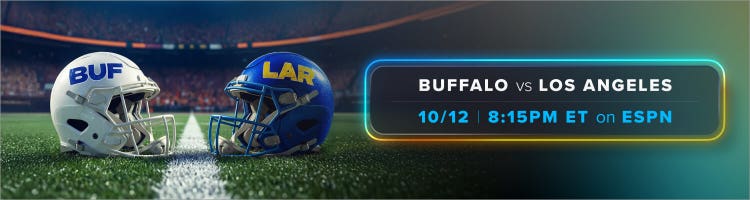 Art promoting Buffalo Bill at Los Angeles Rams on Monday Night Football on ESPN.