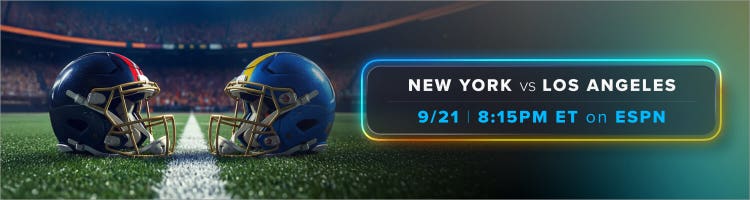 Art for New York vs. Los Angeles on 'Monday Night Football' on ESPN with Sling.