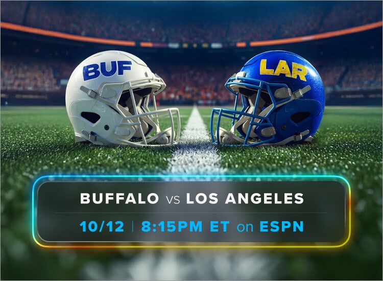 Art promoting Buffalo Bill at Los Angeles Rams on Monday Night Football on ESPN.