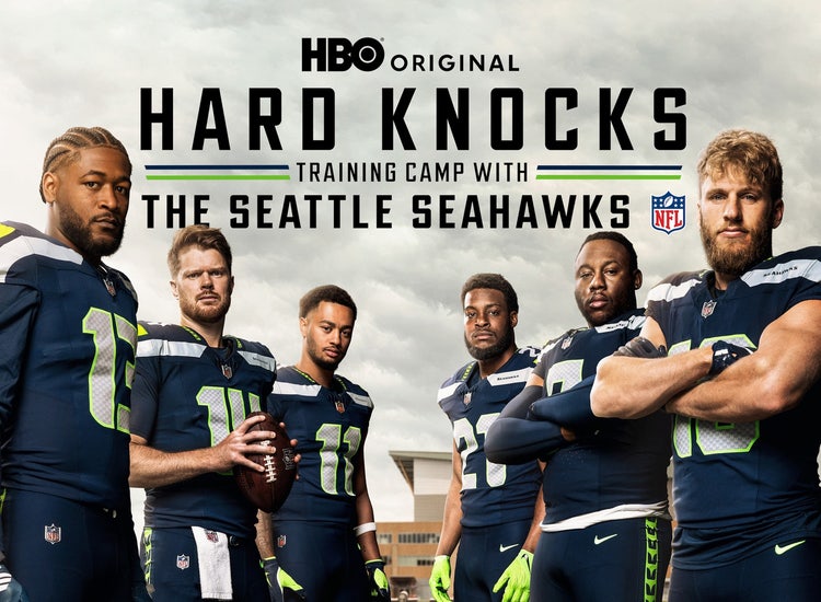 Key art for 'Hard Knocks: Training Camp with the Seattle Seahawks' on HBO and HBO Max.