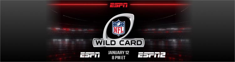 Key art for the NFL wild card game on ESPN