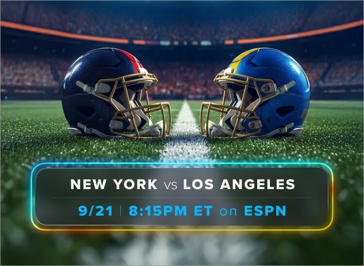 Art for New York vs. Los Angeles on 'Monday Night Football' on ESPN with Sling.