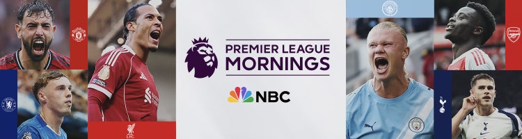 Art for 'Premier League Mornings' on NBC featuring athletes from across the Premier League.